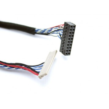 Разъемы кабель шлейфа LVDS DF-14 20pin 1канал 6 бит для ЖК матриц 12-15-1