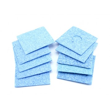 10x Губка для очистки жала паяльника, целлюлозная 6х6 см
