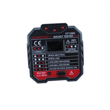 Тестер для розеток ПЗВ вольтметр мережевий розетковий HABOTEST HT106D