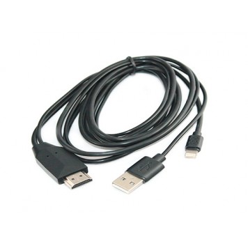 MiraScreen адаптер, переходник с Lightning на HDMI для iPhone, 2м New