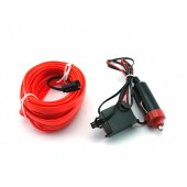 Гибкий холодный неон, неоновая подсветка салона авто 5м, красный плоский