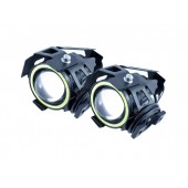 Фары прожекторы для мотоцикла CREE U7 LED 12В 3000лм Devil Eyes + кнопка