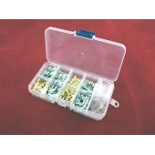 Набор из 150 клемм кабельных наконечников и изоляторов, нож, круглый Набор из 150 клемм кабельных наконечников и изоляторов, нож, круглый