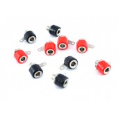 10x Роз'єм гніздо акустичне банан 4мм на панель