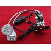 Фітолампа фіто лампа для рослин, Подвійна, гнучкі головки LED 10 Вт