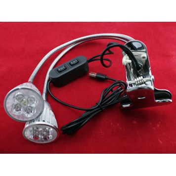 Фітолампа фіто лампа для рослин, Подвійна, гнучкі головки LED 10 Вт