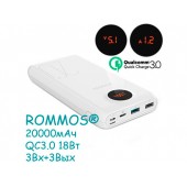 Power Bank Внешний аккумулятор 20000мАч QC3.0 ЖК Romoss SW20 Pro Premium