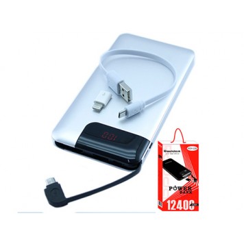 Power Bank Внешний аккумулятор 12400мАч USB+MicroUSB ЖК Reddax RDX-220