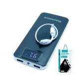 Power Bank Внешний аккумулятор 12600мАч 2xUSB ЖК фонарик Reddax RDX-225