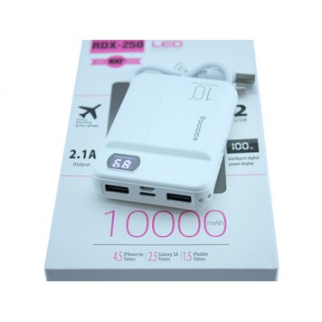 Power Bank Внешний аккумулятор 10000мАч 2xUSB ЖК-дисплей Reddax RDX-250