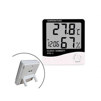 Термометр гигрометр цифровой -10~50C ЖК 3.8" термогигрометр HTC-1