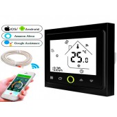 Терморегулятор Wi-Fi для эл теплого пола 220В 16А BHT-002-GBHW, черный