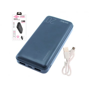 Power Bank Внешний аккумулятор 20000мАч 2xUSB 2.1А Sertec ST-2066
