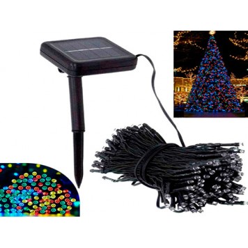 Садовий ліхтар гірлянда 22м 200LED на сонячній батареї, кольоровий