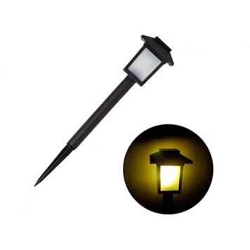 Садовий ліхтар на сонячній батареї, вуличний світильник 37 см, теплий