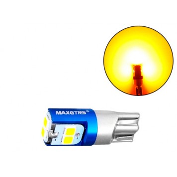 LED W5W T10 лампа в автомобиль, 6 SMD, теплый белый