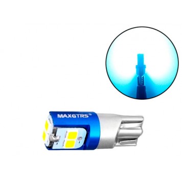 LED W5W T10 лампа в автомобиль, 6 SMD, голубой