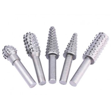 Набір з 5 борфрез шарошок фрез по дереву для дрилі , сталь