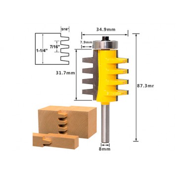 Розміри фрези для зрощування деревини по довжині і ширині-1