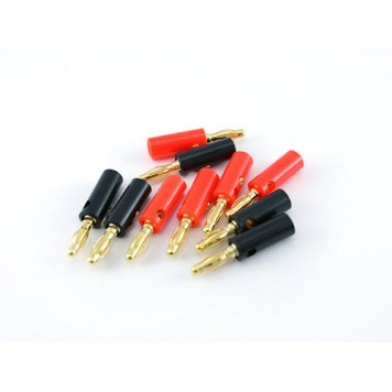 10x Штекер акустичний вилка банан затискної 4мм на кабель