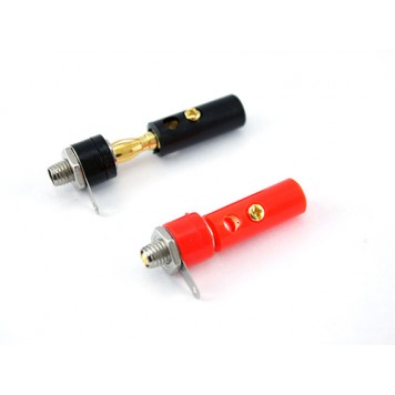 Роз'єм гніздо зі вставленим штекером банан 4мм-3