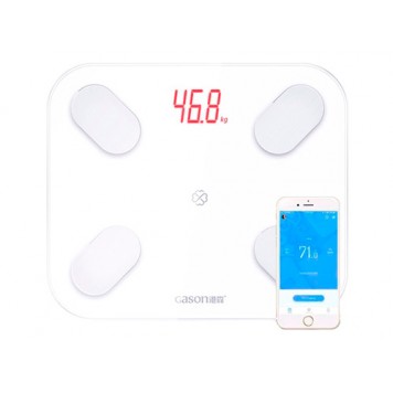 Смарт ваги підлогові Bluetooth Smart діагностичні розумні GASON S4, білі