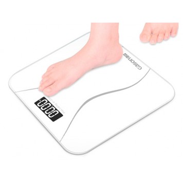 Весы напольные тонкие ЖК 180кг/50г для ванной комнаты Gason A2, белые