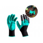Рукавички для садівництва і земельних робіт з кігтями, гумові