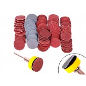 Шліфувальний диск і 100 кругів 25мм на липучці для гравера дремеля