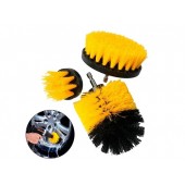 Набор из 3 щеток-насадок на шуруповерт дрель для чистки автомобиля