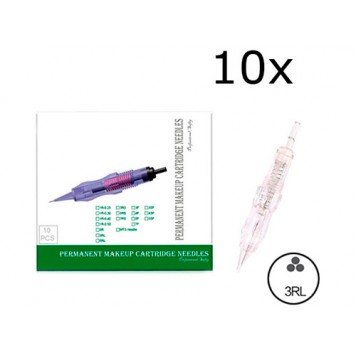 10x Модульна голка 3RL 0.25мм картридж для перманентного макіяжу