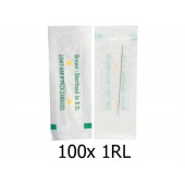 100x Игла 1RL 0.35мм контурная для машинок перманентного макияжа татуажа