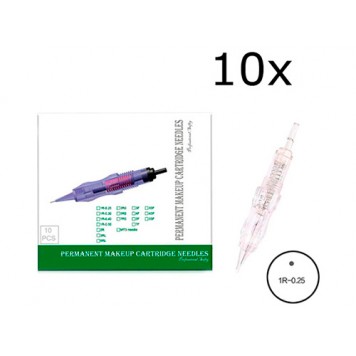 10x Модульна голка 1R 0.25мм картридж для перманентного макіяжу