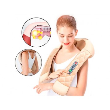 Масажер Шіацу роликовий з ІК-підігрівом для шиї і спини JinKaiRui