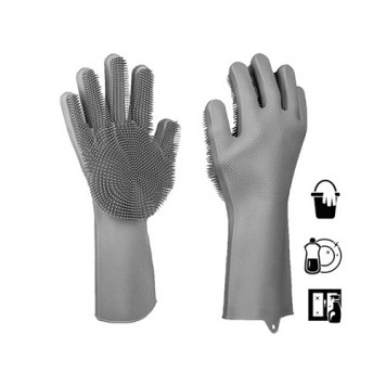 Рукавички з ворсом для кухні ванної термостійкі силіконові