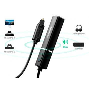 Bluetooth 5.0 аудіо адаптер, трансмітер, SPDIF оптичний штекер, Ugreen