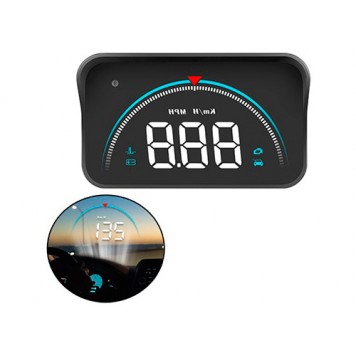 Проектор приладової панелі на лобове скло OBD2 HUD M8 3.5"