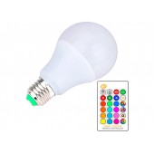 Світлодіодна E27 LED RGB 10Вт лампа, 16 кольорів з пультом ДК