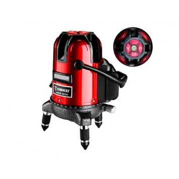 Професійний лазерний рівень , нівелір , 5 ліній 6 точок Deko 4V1H