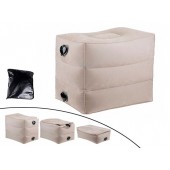 Подушка надувна для подорожей 3 рівня пуфік під ноги + гермомешок