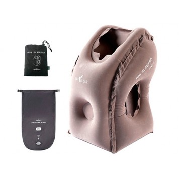 Подушка обнімальна надувна літакова для подорожей з гермомішком