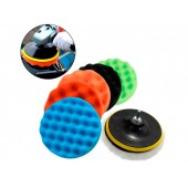 Набор из 6 насадок на дрель 15см для полировки авто + шлифовальный диск