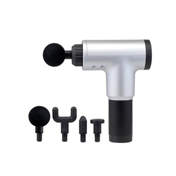 Масажер м'язовий ручний акумуляторний 6 швидкостей, 4 насадки, MP-320