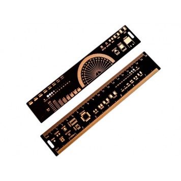 PCB Ruler лінійка шаблон для електронника радіоаматора 20см
