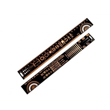 PCB Ruler лінійка шаблон для електронника радіоаматора 25см