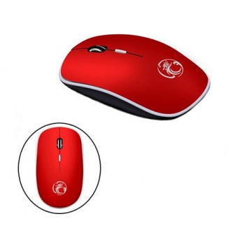 Беспроводная мышь мышка тихая плоская 1600dpi iMice G-1600, красная
