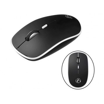 Беспроводная мышь мышка тихая плоская 1600dpi iMice G-1600, черная