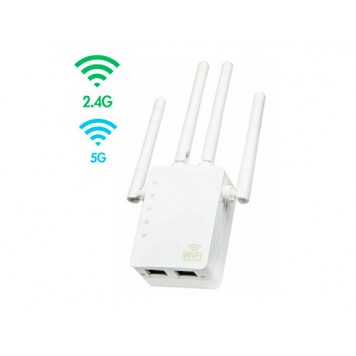 Бездротовий Wi - Fi репітер сигналу , 2.4 + 5ГГц , 20 dBi , AC1200