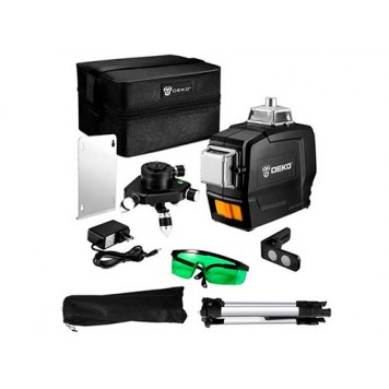 Комплект поставки лазерного нівеліру Deko DKLL12PB1 з штативом-1