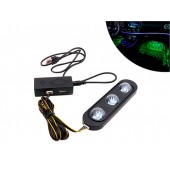 Декоративна RGB LED підсвітка зони ніг салону авто з пультом, зоряне небо